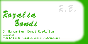 rozalia bondi business card